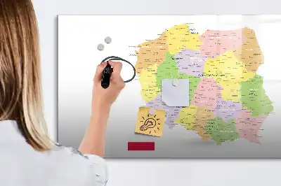 Tableau magnétique pour dessiner carte de la Pologne