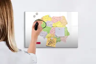 Tableau magnétique pour dessiner carte de la Pologne