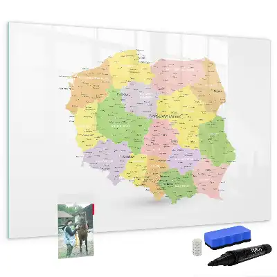 Tableau magnétique pour dessiner carte de la Pologne