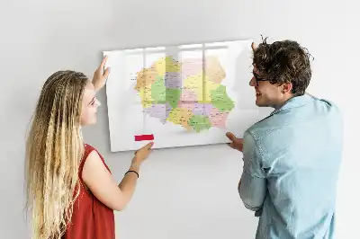 Tableau magnétique pour dessiner carte de la Pologne
