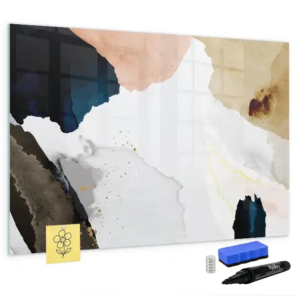 Tableau magnétique pour dessiner motif abstraction de taches