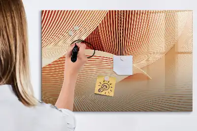 Tableau magnétique à dessiner motif abstrait de vagues