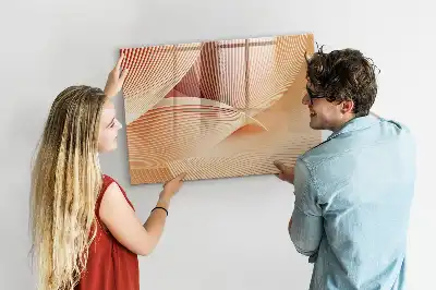 Tableau magnétique à dessiner motif abstrait de vagues