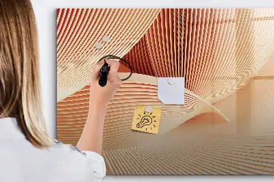 Tableau magnétique à dessiner motif abstrait de vagues