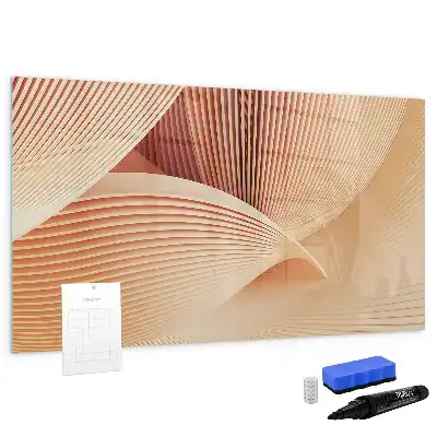 Tableau magnétique à dessiner motif abstrait de vagues
