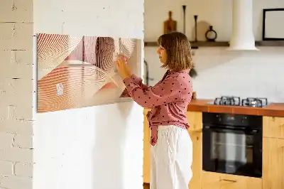 Tableau magnétique à dessiner motif abstrait de vagues