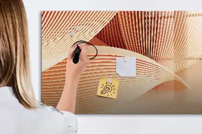 Tableau magnétique à dessiner motif abstrait de vagues