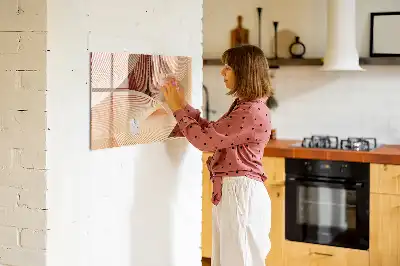 Tableau magnétique à dessiner motif abstrait de vagues