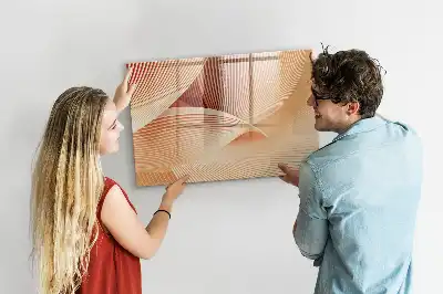 Tableau magnétique à dessiner motif abstrait de vagues
