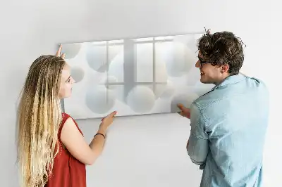 Tableau magnétique à dessiner motif abstraction de sphères