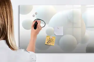 Tableau magnétique à dessiner motif abstraction de sphères