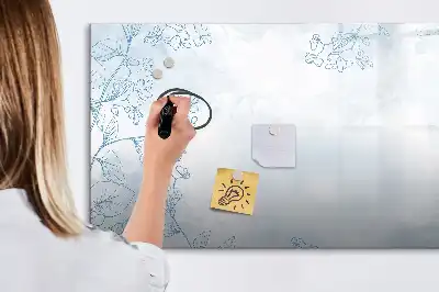 Tableau magnétique de dessin modèle esquisse de plantes