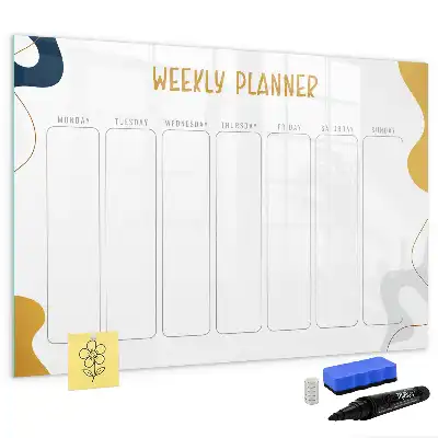 Planificateur hebdomadaire magnétique tableau pour dessiner et organiser