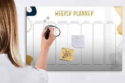 Planificateur hebdomadaire magnétique tableau pour dessiner et organiser