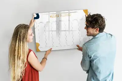 Planificateur hebdomadaire magnétique tableau pour dessiner et organiser