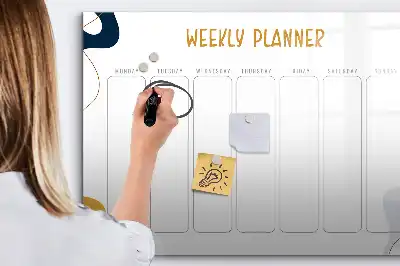 Planificateur hebdomadaire magnétique tableau pour dessiner et organiser