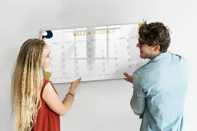Planificateur hebdomadaire magnétique tableau pour dessiner et organiser