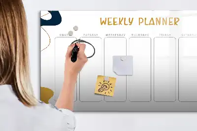 Planificateur hebdomadaire magnétique tableau pour dessiner et organiser