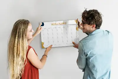 Planificateur hebdomadaire magnétique tableau pour dessiner et organiser