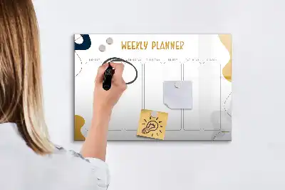 Planificateur hebdomadaire magnétique tableau pour dessiner et organiser