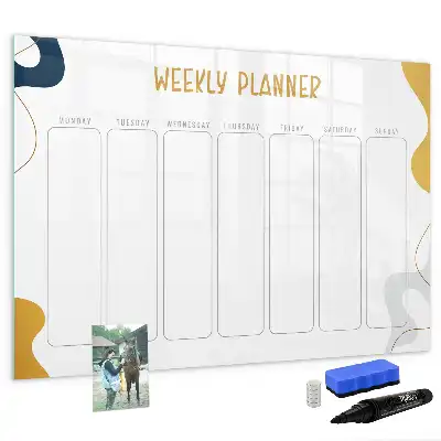 Planificateur hebdomadaire magnétique tableau pour dessiner et organiser