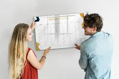 Planificateur hebdomadaire magnétique tableau pour dessiner et organiser