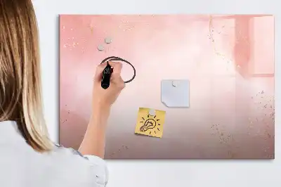 Tableau magnétique à dessiner marbre rose