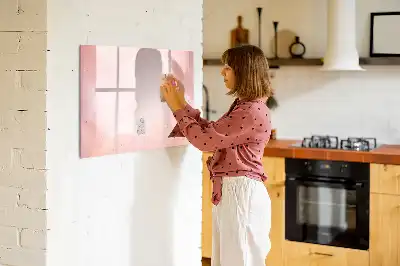 Tableau magnétique à dessiner marbre rose