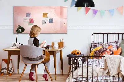 Tableau magnétique à dessiner marbre rose