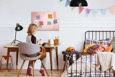 Tableau magnétique à dessiner marbre rose
