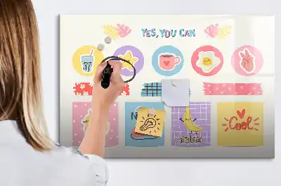 Tableau magnétique à dessiner planificateur scolaire