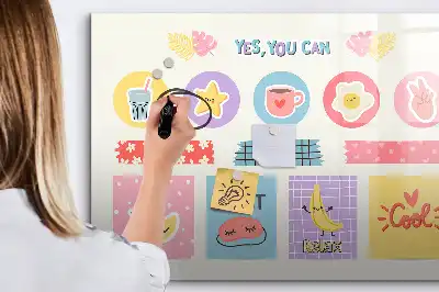 Tableau magnétique à dessiner planificateur scolaire