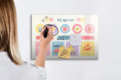 Tableau magnétique à dessiner planificateur scolaire