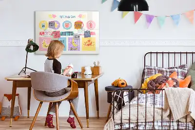 Tableau magnétique à dessiner planificateur scolaire