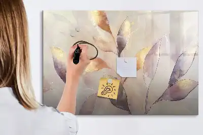 Tableau magnétique pour dessiner motif plantes en aquarelle