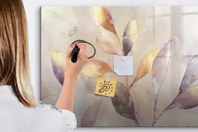 Tableau magnétique pour dessiner motif plantes en aquarelle