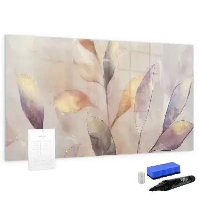 Tableau magnétique pour dessiner motif plantes en aquarelle