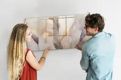 Tableau magnétique pour dessiner motif plantes en aquarelle