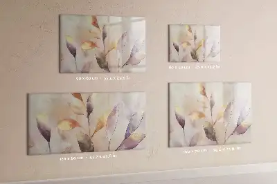 Tableau magnétique pour dessiner motif plantes en aquarelle