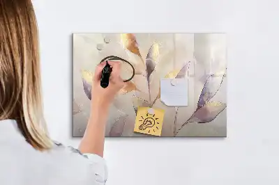 Tableau magnétique pour dessiner motif plantes en aquarelle