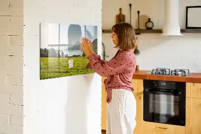 Tableau magnétique à dessiner modèle montagnes et plaine