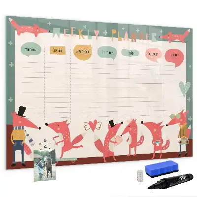 Tableau magnétique pour dessiner planificateur hebdomadaire pour enfants