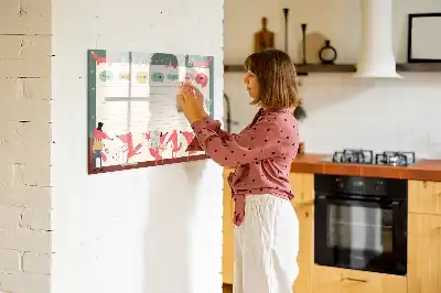Tableau magnétique pour dessiner planificateur hebdomadaire pour enfants
