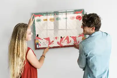 Tableau magnétique pour dessiner planificateur hebdomadaire pour enfants