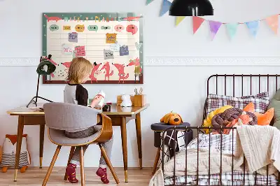 Tableau magnétique pour dessiner planificateur hebdomadaire pour enfants