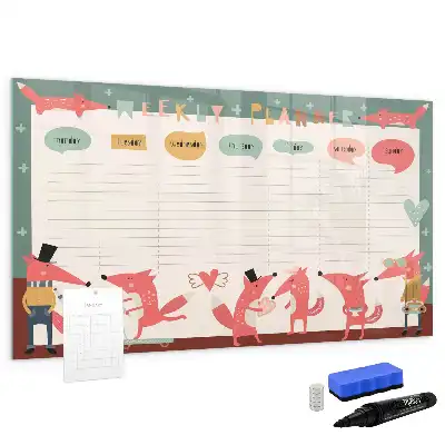 Tableau magnétique pour dessiner planificateur hebdomadaire pour enfants