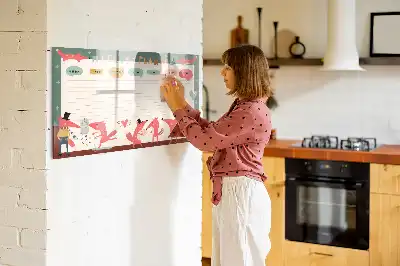Tableau magnétique pour dessiner planificateur hebdomadaire pour enfants