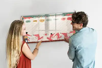 Tableau magnétique pour dessiner planificateur hebdomadaire pour enfants