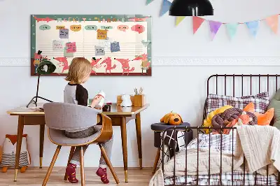 Tableau magnétique pour dessiner planificateur hebdomadaire pour enfants