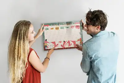 Tableau magnétique pour dessiner planificateur hebdomadaire pour enfants